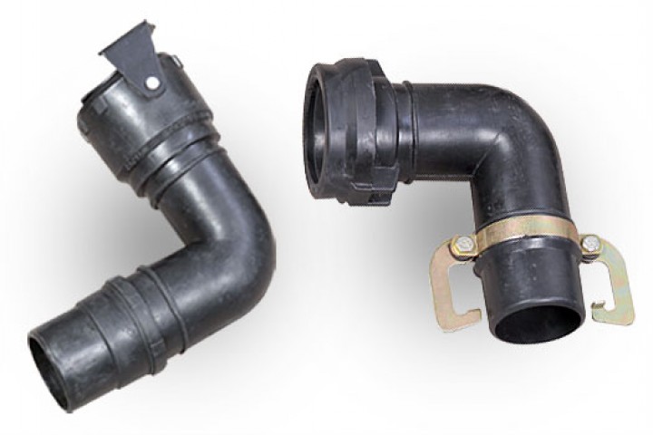 agri sprinkler hdpe bend sprinkler HDPE bend black color isolated on white background