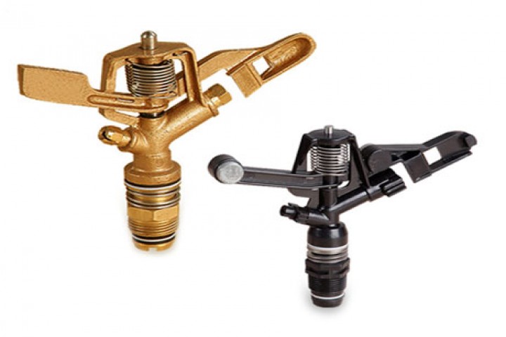 agri sprinkler nozzle black and silver color sprinkler nozzles on white background