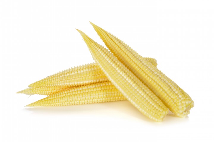 baby corn isolated on white background