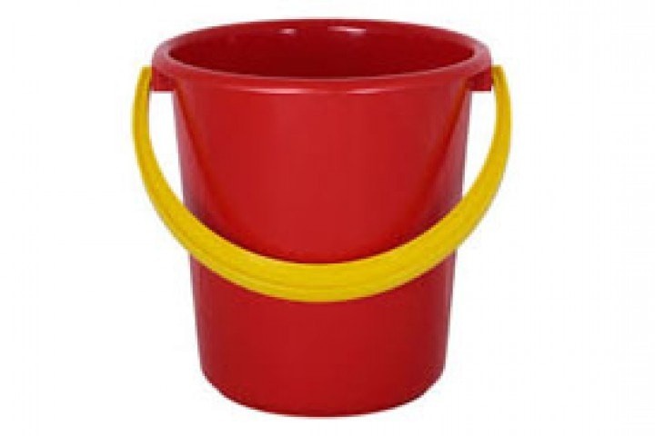 plastic bucket isolated on white background