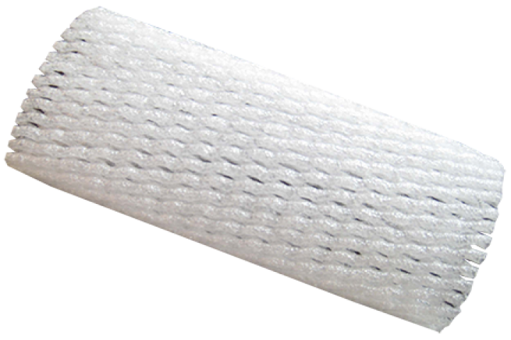 packaging foam net isolated on white background 