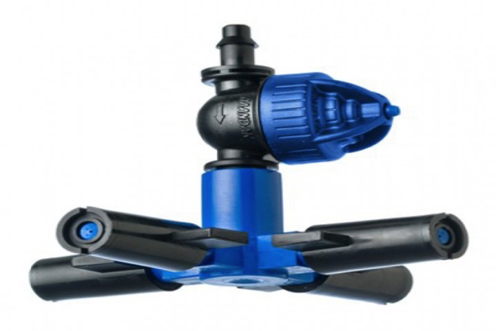 foggers Black & blue color 4 way fogger isolated on white background