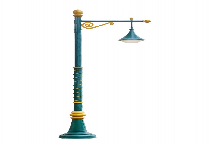 light pole isolated on white background with clipping path