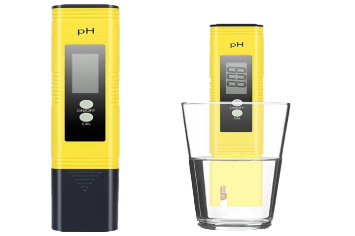 meter - ph yellow color ph meter price isolated on white background