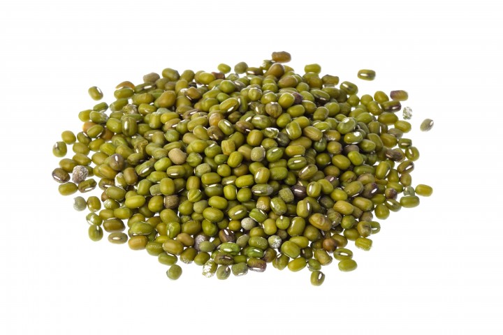 mung beans isolated on white background