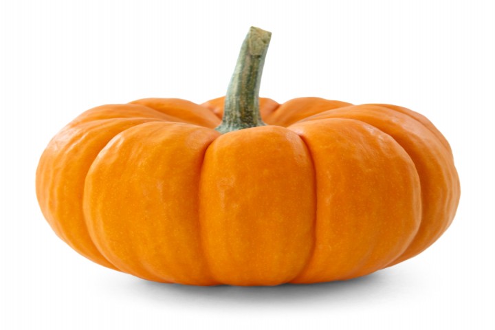 pumpkin over white background