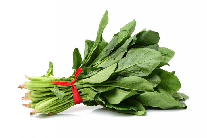 spinach on white background