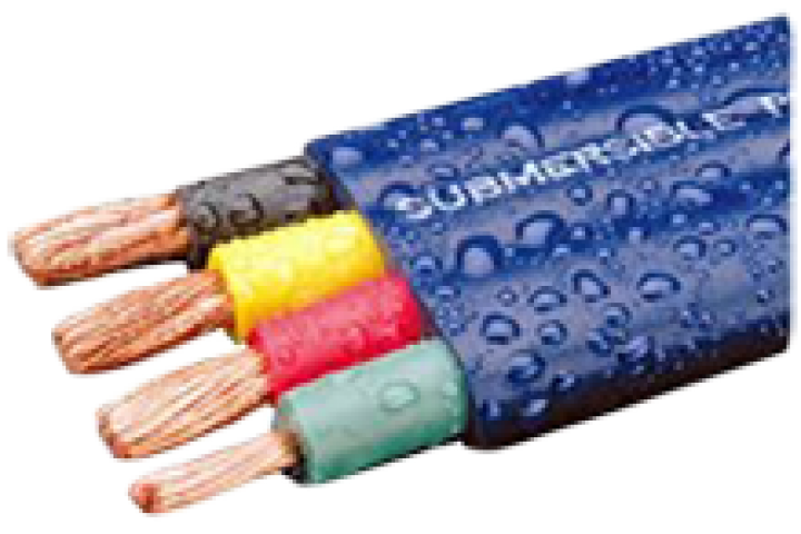 submersible cable submersible cable isolated on white background