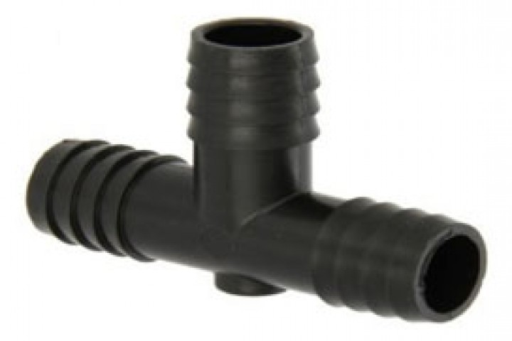 tee drip irrigation tee connector isolated on white background