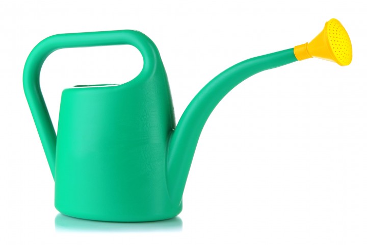 watering can green watering can isolated on white